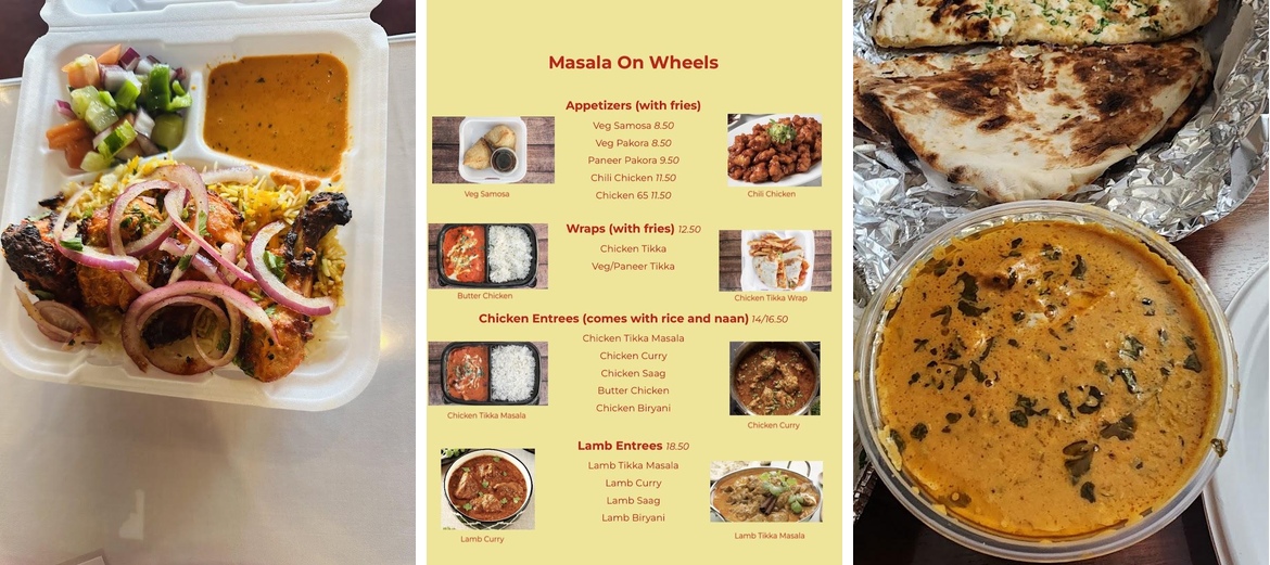 Masala On Wheels Menu